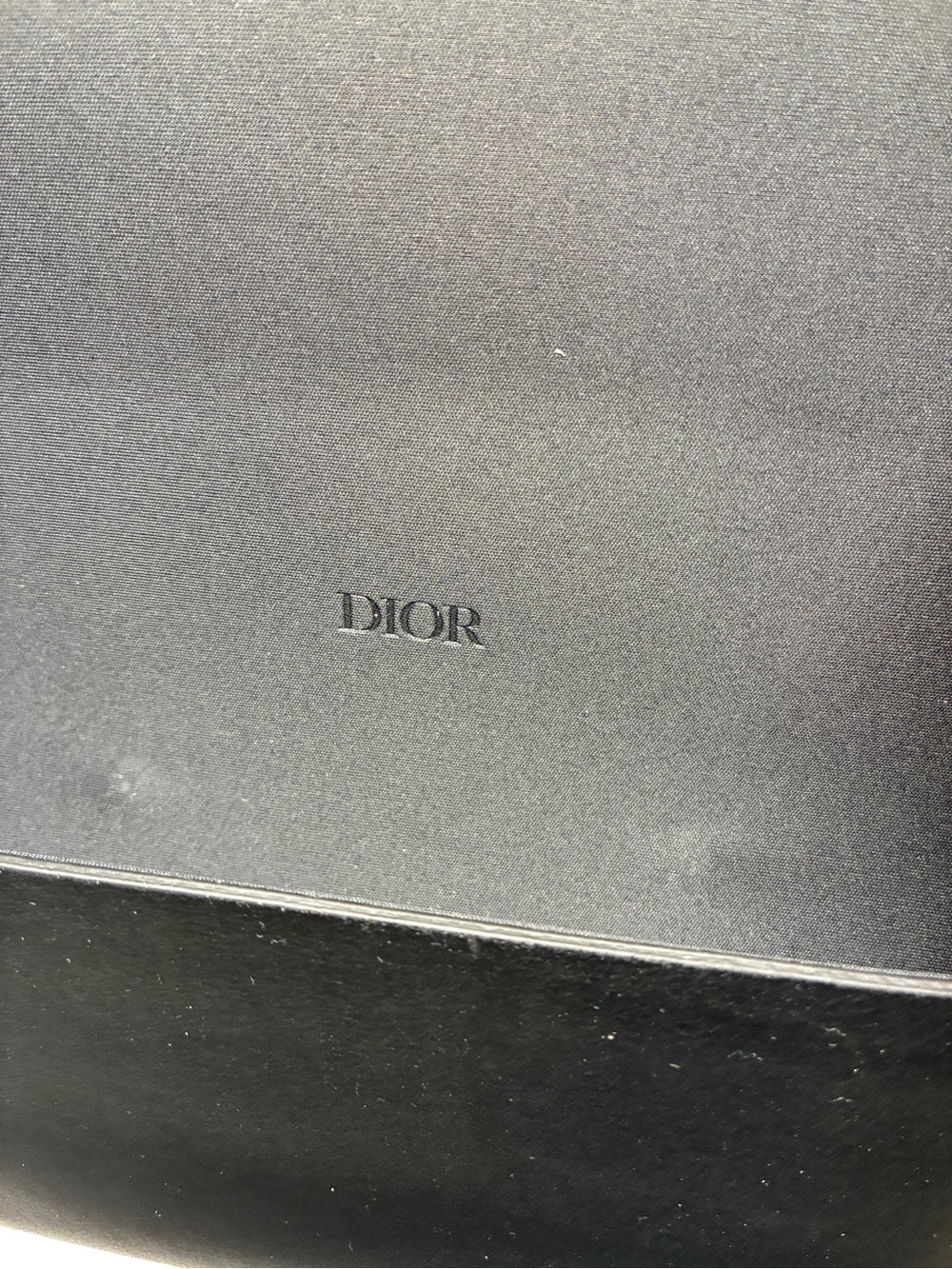 Dior Black Embossed Leather Sunglasses Sleeve - Picture 3 of 4